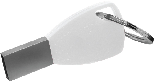 Silicone Keychain USB Flash Drives White Color
