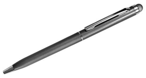 Slim Metal Pens with Stylus - Dark Grey Color