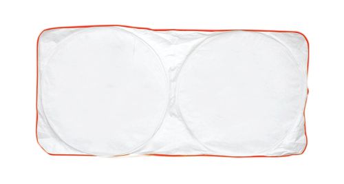 Car Sun Shade - White with Red Border