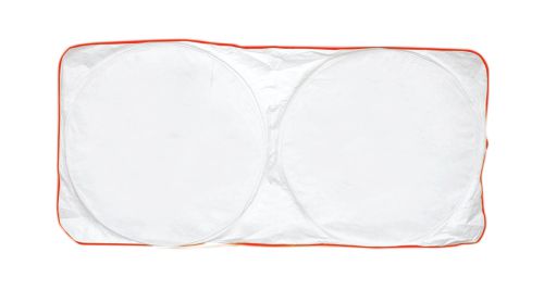 Car Sun Shade - White with Red Border Car Sun Shade - White with Red Border