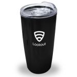 Travel Mugs with Clear Lid - Black Color
