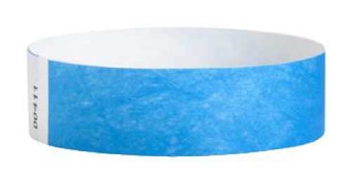 Tyvek Wristbands Neon Blue Color