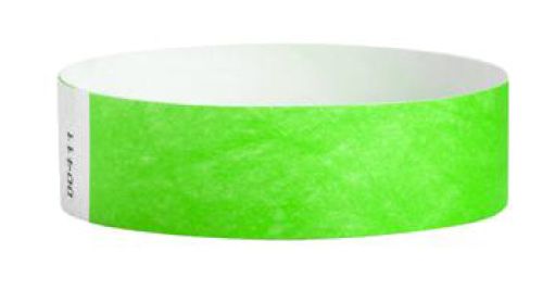 Tyvek Wristbands Neon Lime Color