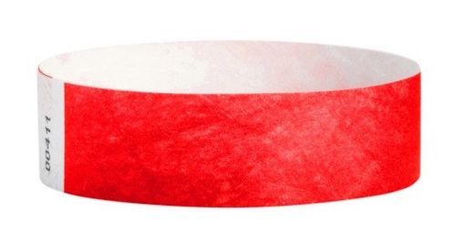 Tyvek Wristbands Red Color