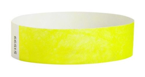 Tyvek Wristbands Yellow Color