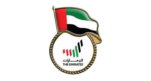 Metal Badges UAE National Day Flag in Gold Color