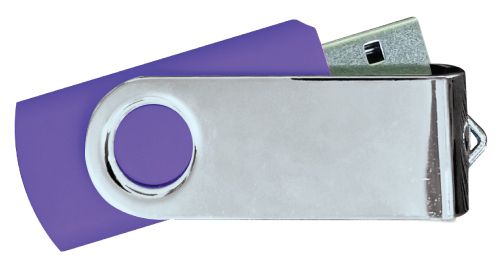 USB Flash Drives Mirror Shiny Silver Swivel - Purple 4GB USB Flash Drives Mirror Shiny Silver Swivel - Purple 4GB