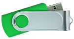 USB Flash Drives Swivel with 1 Side Epoxy Logo - Green 4GB