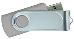USB Flash Drives Swivel with 1 Side Epoxy Logo - Grey 8GB