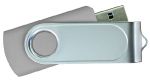 USB Flash Drives Swivel with 1 Side Epoxy Logo - Grey 32GB