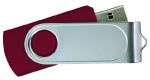USB Flash Drives Swivel with 1 Side Epoxy Logo - Maroon 4GB