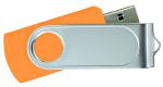 USB Flash Drives Swivel with 1 Side Epoxy Logo - Orange 4GB