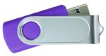 USB Flash Drives Swivel with 1 Side Epoxy Logo - Purple 16GB
