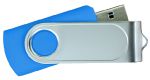 USB Flash Drives Swivel with 1 Side Epoxy Logo - Royal Blue 4GB