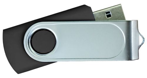 USB Flash Drives with 2 Sides Epoxy Logo - Black 32GB