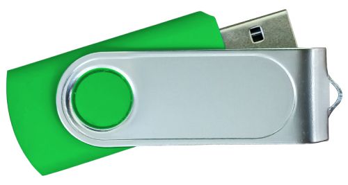 USB Flash Drives with 2 Sides Epoxy Logo - Green 4GB