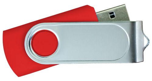 USB Flash Drives with 2 Sides Epoxy Logo - Red 8GB