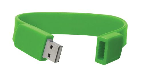 Wristbands USB Flash Drives Green 16GB