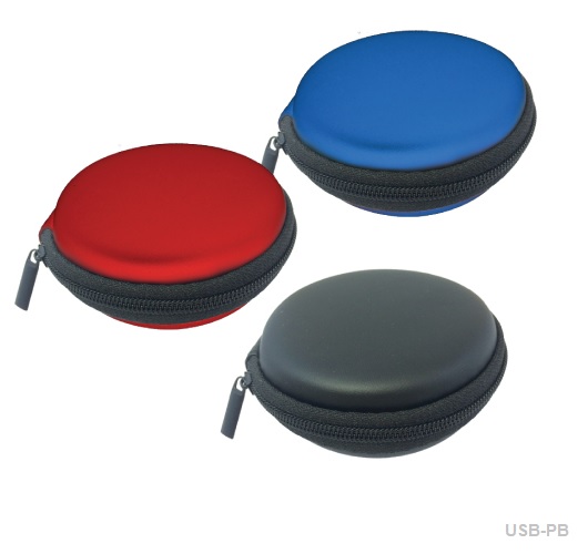 Round Pouch For USB Flash Drives - Black Round Pouch For USB Flash Drives - Black