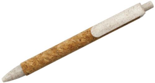 ECO- Friendly Wheat Straw and Cork Pens - White 