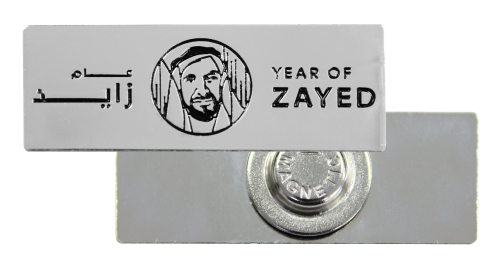 Year of Zayed Rectangular Metal Badges
