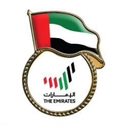 UAE Flag Metal Badges in Gold Color