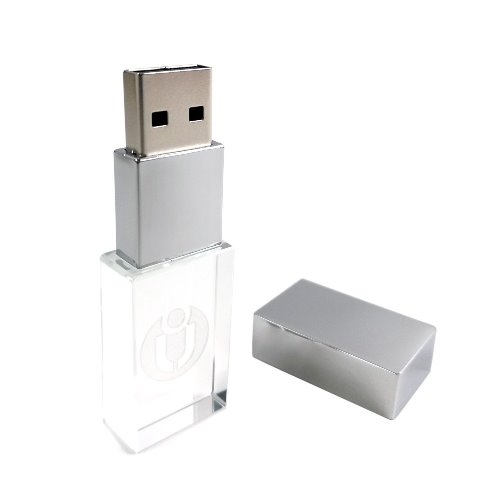 Crystal Flash Drives White 8 GB
