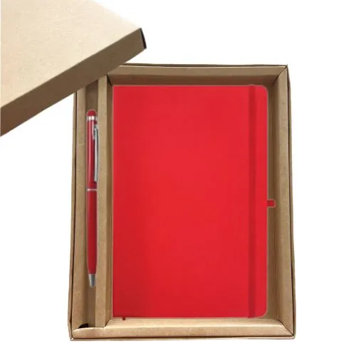 Notebook A5 and Hotel Red Pen with Craft Box
