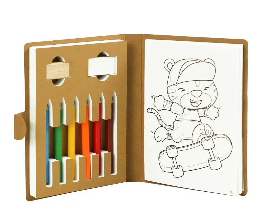 Aquarius Eco-Friendly Drawing Pad Set, Colored Pencils Sharpener Eraser