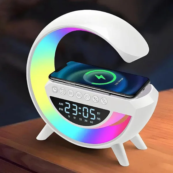 Arcturus Bamboo Phone Holder Wireless Charger with Light Up LOGO Arcturus Bamboo Phone Holder Wireless Charger with Light Up LOGO