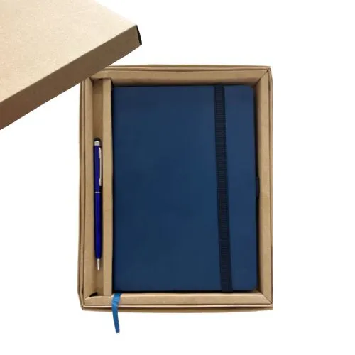 Notebook A5 and Hotel Blue Pen with Craft Box
