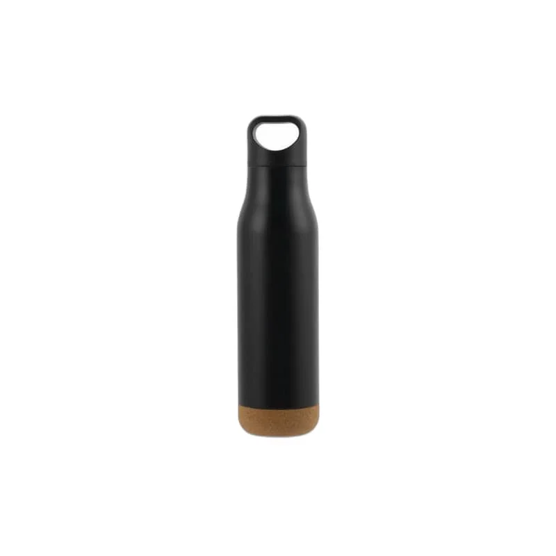 Promotional Bottles with Cork Base Black