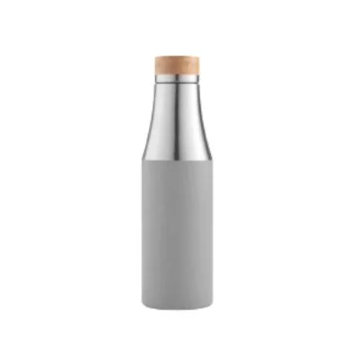 Classic Stainless Steel Bottle with Wooden Lid Classic Stainless Steel Bottle with Wooden Lid