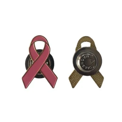 Breast Cancer Awareness Badge with Magnetic Button