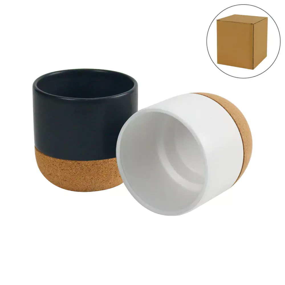 Phoenix Ceramic Cup with Cork Base 6 oz Matte Finish Phoenix Ceramic Cup with Cork Base 6 oz Matte Finish