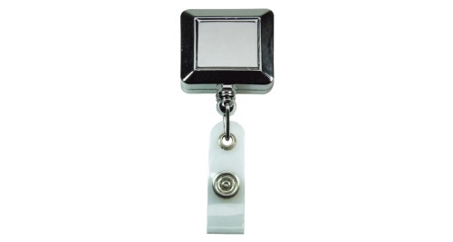 Silver Shiny Round Reel Badge 126-SS