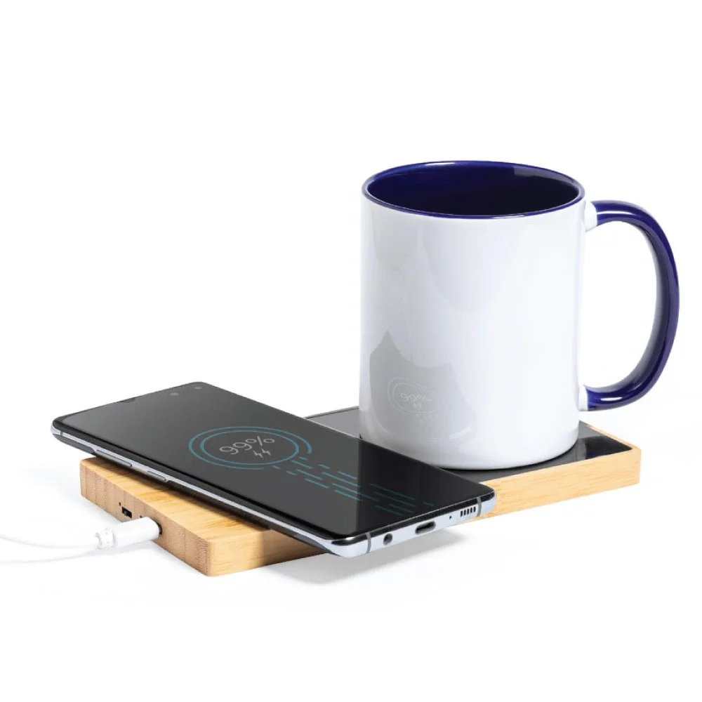 Eco-Friendly Wireless Charger with Mug Warmer Eco-Friendly Wireless Charger with Mug Warmer