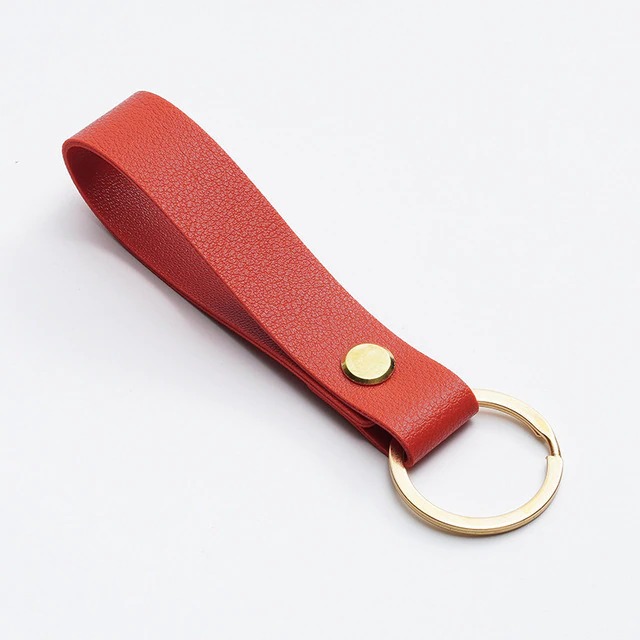 Business Gift Leather Key Chain Red Color Business Gift Leather Key Chain Red Color