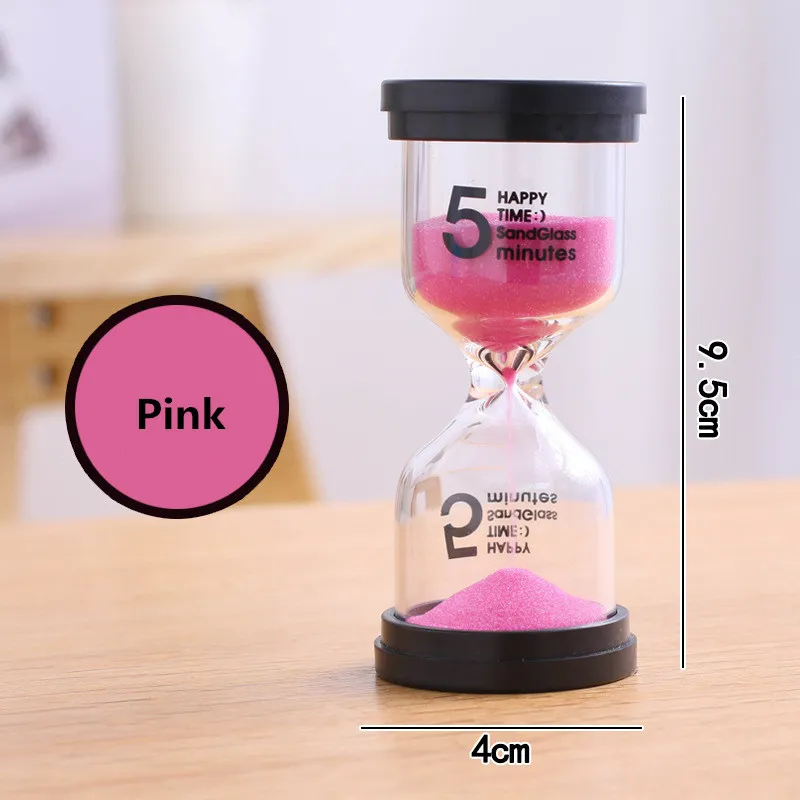 Custom Plastic Hour glass sand timer Clock Hourglass Timer - Pink