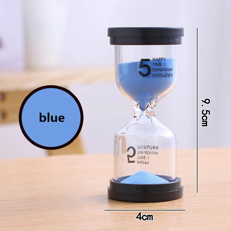 Custom Plastic Hour glass sand timer Clock Hourglass Timer - Blue