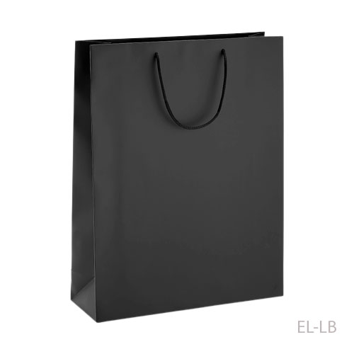 Laminated Paper Bags Shopping Bags - Black