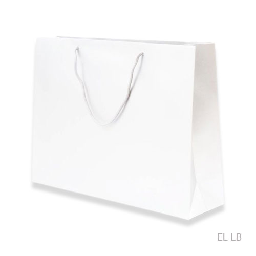 Laminated Landscape Paper Bags - White