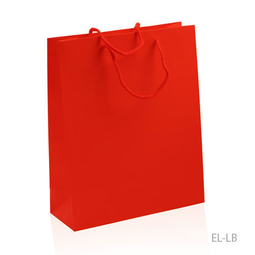 Laminated Paper Bags Shopping Bags - Red