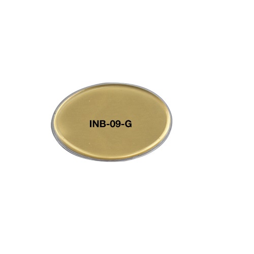 Lens Cover Name Badges - Golden
