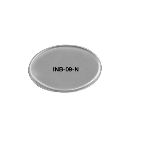 Lens Cover Name Badges - Silver