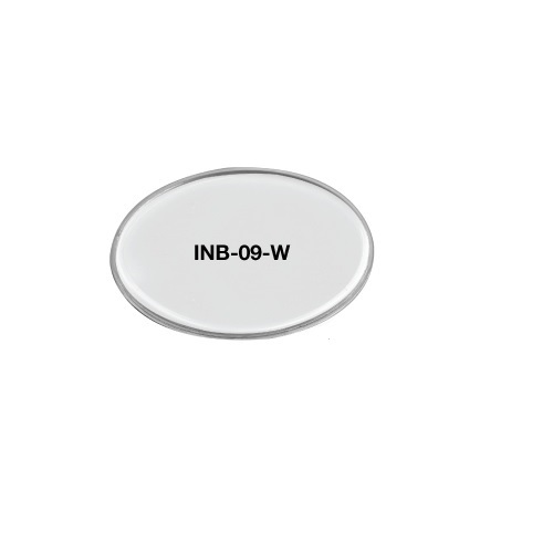 Lens Cover Name Badges - White