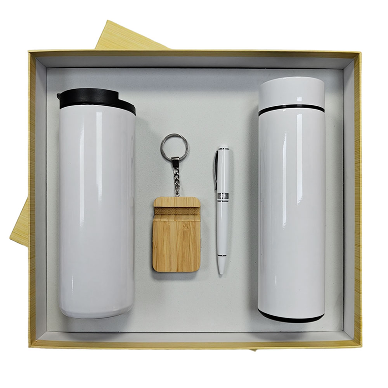 Leo Promotional Customized Water Bottle with Keyring & Metal Pen