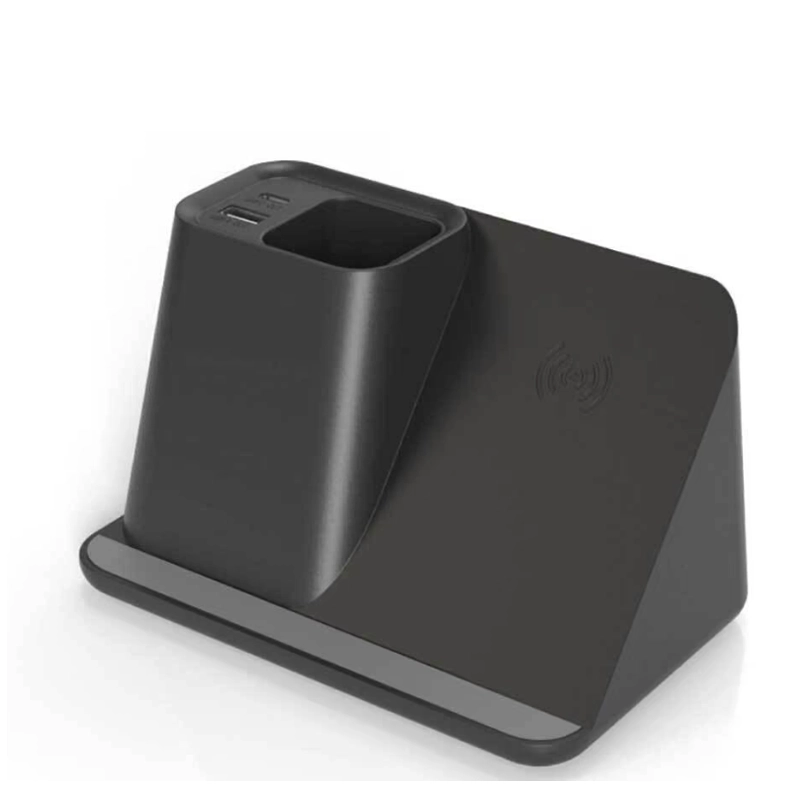Lyra Desktop Pen Holder with 5W Wireless Charger