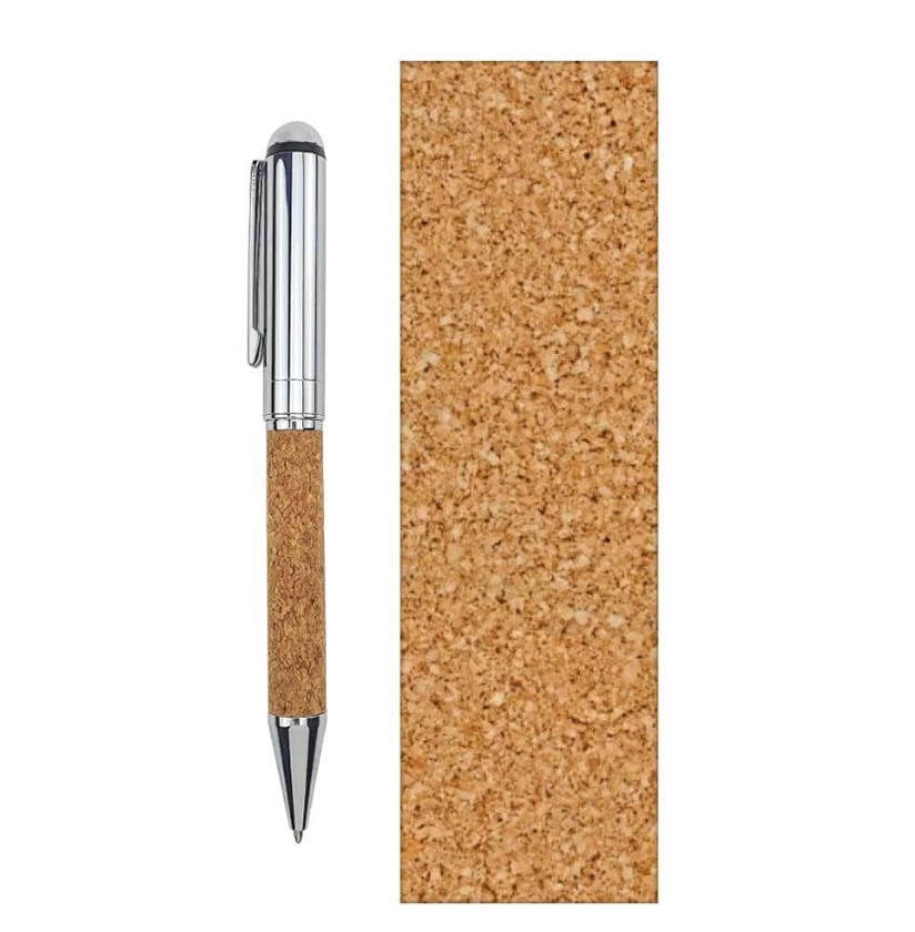 Metal Pen with Cork Barrel and Box