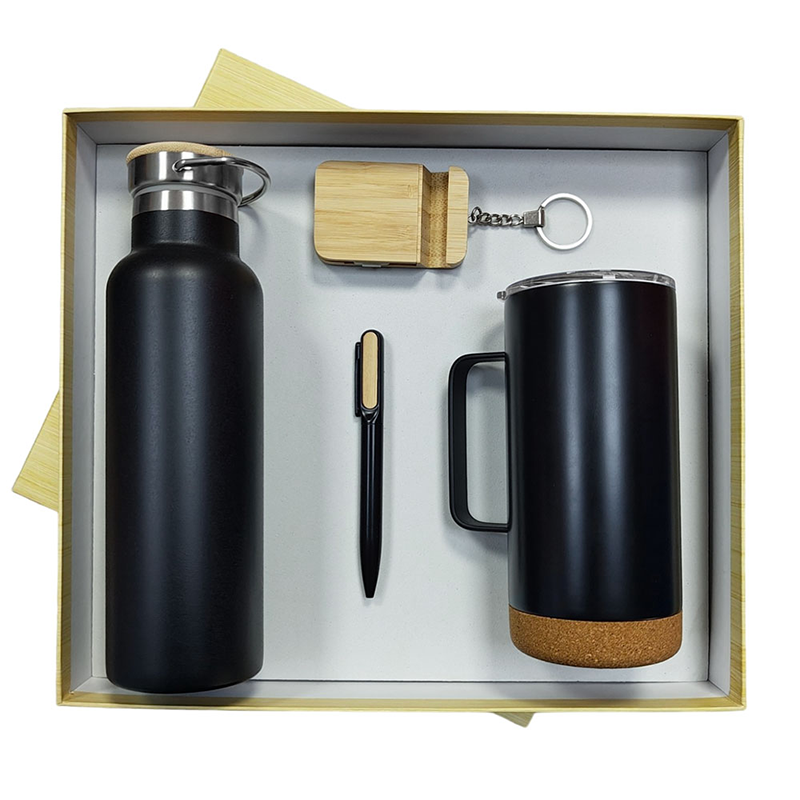 Pegasus Customized Gift Sets with Stainless Steel  Mug Bamboo Cap